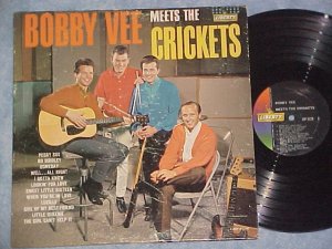 BOBBY VEE MEETS THE CRICKETS--VG+ 1962 LP on Liberty