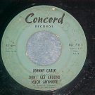 45-JOHNNY CARLO--DON'T GET AROUND MUCH ANYMORE--Concord