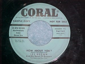 45-LES BROWN-HOW ABOUT YOU-Coral 61162-Blue Label Promo