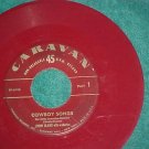 45-JIMMY BLAINE-COWBOY SONGS-Caravan 614-Red Vinyl--VG+