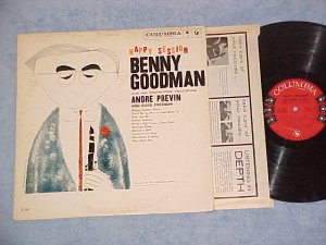 BENNY GOODMAN-HAPPY SESSION-NM/VG+ 1959 LP--6-eye label