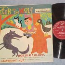 PETER AND THE WOLF-BORIS KARLOFF,narrator-NM/VG 1957 LP