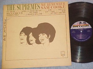 THE SUPREMES--WE REMEMBER SAM COOKE--VG+ 1965 Motown LP