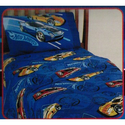 Hot Wheels Twin Comforter Sheets Bedding Set Cars Boys NEW