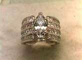 Lds CZ Sterling Silver Ring #4371
