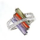 Ladies Cubic Zirconia Fashion Ring #604