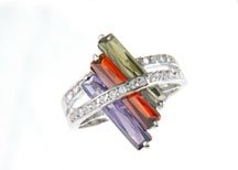 Ladies Cubic Zirconia Fashion Ring #604
