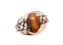 Gentleman's Genuine Tigereye Fashion Ring #2290