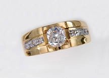 Gentleman's Cubic Zirconia Fashion Ring #2287
