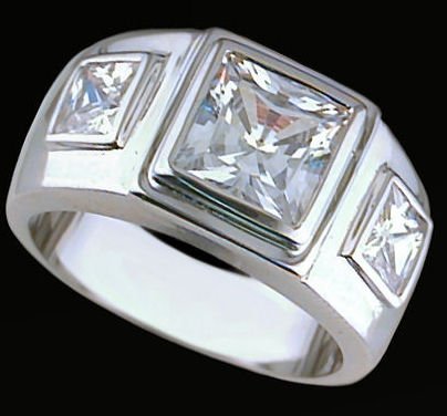 Gentleman's Cubic Zirconia Fashion Ring #2251