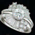 Lds Cubic Zirconia Wedding Set #490