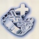 S/CZ Cross Ring #853 S/CZ Cross Ring #853