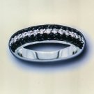 Ladies S/Black & White CZ #830