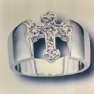 S/CZ Cross Ring #836