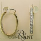 Gold Oval CZ Hoops #7332