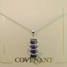 Ladies Fashuon Amethyst Bar Pendant #7622
