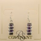 Ladies Fashion Earrings Amethyst #7623