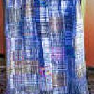 Blue/pastelsHuipile Guatemalan Patchwork Quilt-queen size