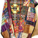 Mixed Huipile Guatemalan Patchwork Quilt Queen size