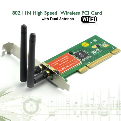 802.11N High Speed Wireless PCI Card w/ Dual Antenna