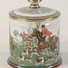 LIMOGES FOX HUNT/EQUESTRIAN COOKIE BISCUIT JAR/HUMIDOR
