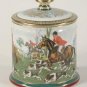LIMOGES FOX HUNT/EQUESTRIAN COOKIE BISCUIT JAR/HUMIDOR