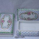 LIMOGES H/P ROSES FLORAL BOOK-SHAPED TRINKET BOX/BOOK