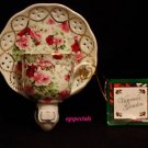 PORCELAIN FLORAL TEACUP NIGHTLIGHT/NIGHT LIGHT~4 COLORS
