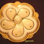 DECORATIVE LIMOGES YELLOW/GOLD OYSTER PLATE W/HANDLE