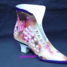 LIMOGES PORCELAIN H/P VICTORIAN SHOE/BOOT/VASE ~ GRAPES