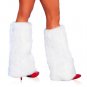 White Luxury Fur Leg Warmers Fluffies Playa Wear