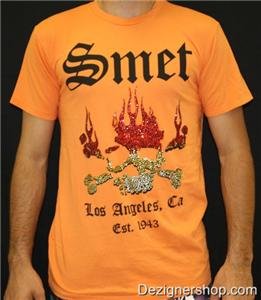 SMET BY CHRISTIAN AUDIGIER: FLAMING SKULL W/RHINESTONES