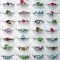 Wholesale Lot Of 50 18 KGP White Gold Gemstone Rings