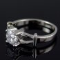 PRECIOUS DIAMOND 18 KGP WHITE GOLD PROMISE OR ENGAGEMENT RING SIZE 7**FREE SHIPPING**