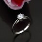 SWEET SIMPLE 18 KGP WHITE GOLD DIAMOND ENGAGEMENT RING SIZE 5**FREE SHIPPING**