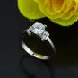 BREATHTAKING 18 KGP REAL WHITE GOLD DIAMOND ENGAGEMENT RING SIZE 6**FREE SHIPPING**