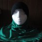 FREE SHIPPING Green Cotton 2 PIECE LONG HIJAB shawal islam scarf headcover hejab