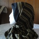 FREE SHIPPING Yellow striped 1 pc Al amira style cotton Hijab with lace hejab underscarf