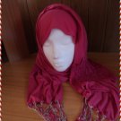 FREE SHIPPING new design pink Long shayla hijab shawl scarf neck wrap abaya with elastic