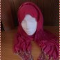 FREE SHIPPING new design pink Long shayla hijab shawl scarf neck wrap abaya with elastic