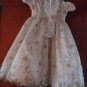 BONNIE JEAN GLITTERY IVORY ORGANZA Dressey Classic Floral girls dress 2T