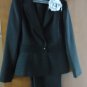 2 pieces SET woman's pant suit Black S10 w lace mint