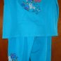 2 pieces SET woman's pant suit EMBROIDRED MEDUIM mint