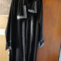 Princess XL Elegent Black Abaya w Scarf silver & strass