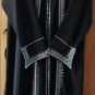 Princess XL Elegent Black Abaya w Scarf silver & strass
