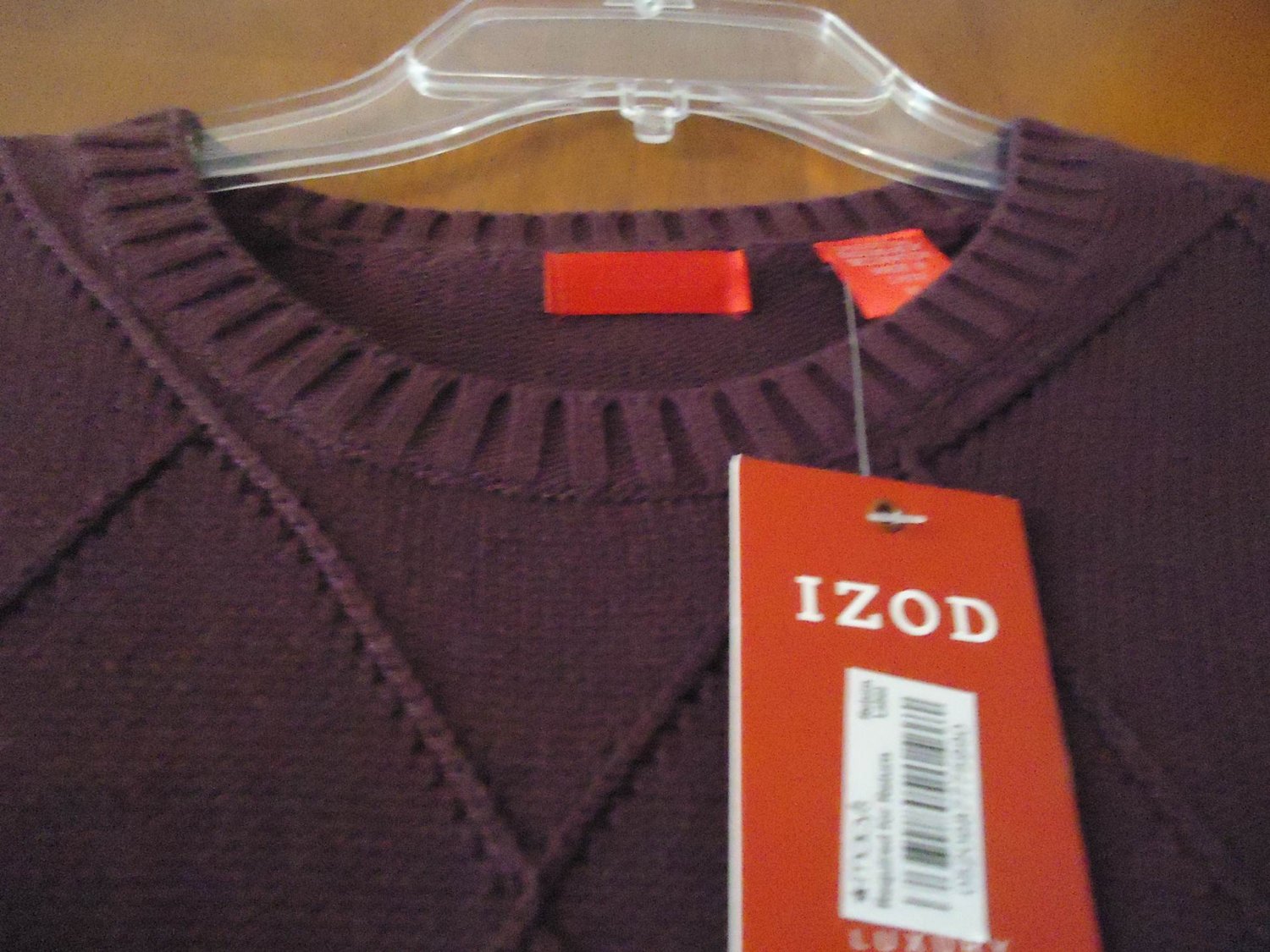 NWT IZOD Men Premium Luxry CREW-Neck Sweater MEDUIM WINE TASTING htr