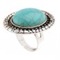 Lady Fashion Round Turquoise Style Bracelet With Ring Jewelry Set nice gift under $15