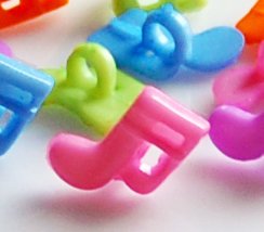 10 Musical Note Sewing Buttons