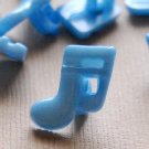 10 Blue Musical Note Sewing Buttons