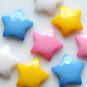 8 Pink Star Shaped Buttons for Sewing